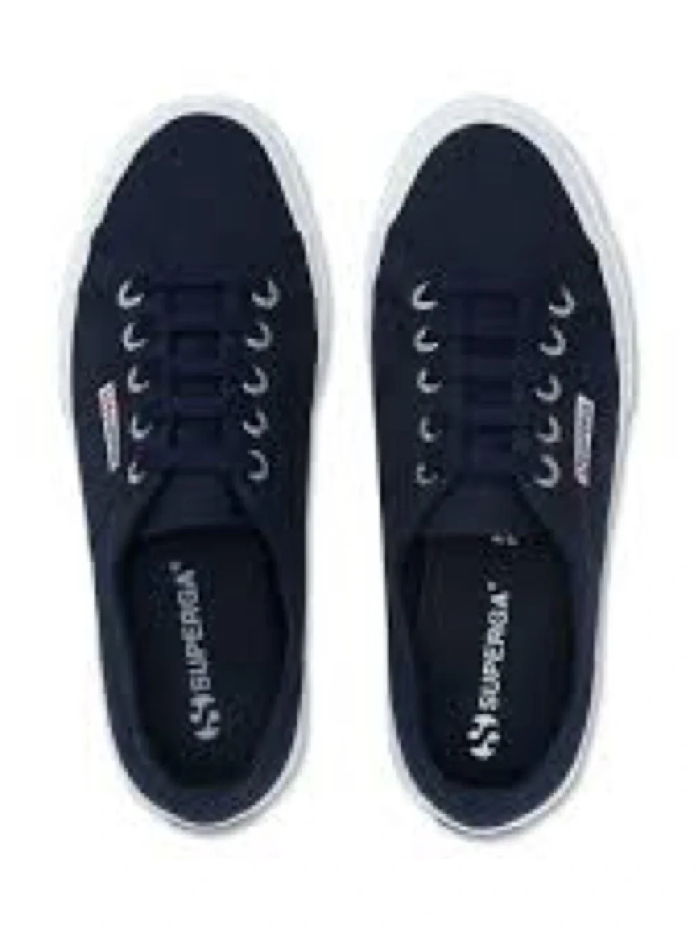 Superga Men's Low-Top Sneakers in Navy and White
